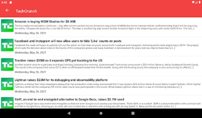 RSS Feed Fetcher android App screenshot 12