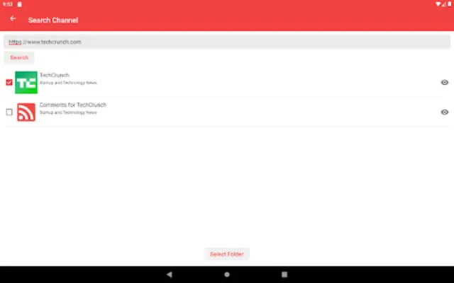 RSS Feed Fetcher android App screenshot 1