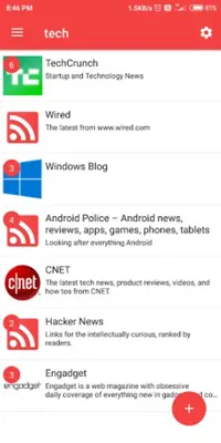 RSS Feed Fetcher android App screenshot 20