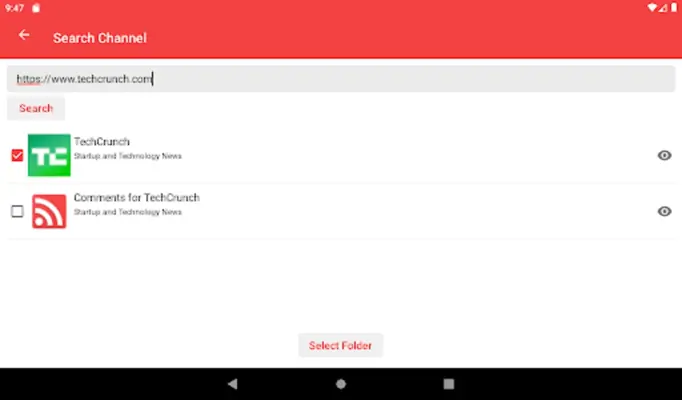 RSS Feed Fetcher android App screenshot 8